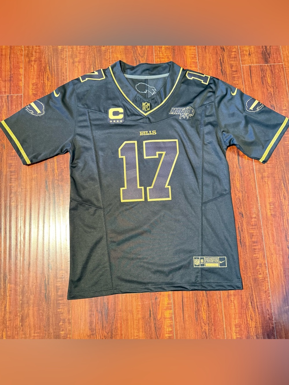 Josh Allen Buffalo Bills Jersey Sz Large Bills Mafia Captain Patch New Condition